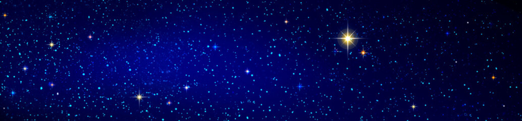 night sky with colorful stars. abstract sky background.