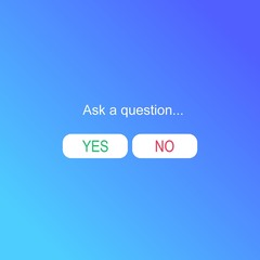 Wall Mural -  	 Popular Social Media, Stickers, Yes No, Polls, Questions, Vote, Vector Illustration, Template, User Interface