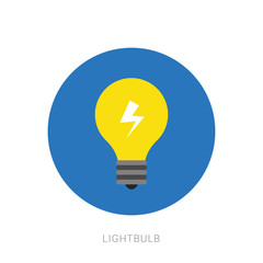 Light bulb, creative idea and innovation,vector illustration in flat style