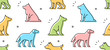 © Nataliia - Seamless pattern with Dogs. isolated on white background