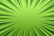 Comic Style Zoom Green Lines For Background Abstract