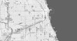 Detailed map of Chicago, USA