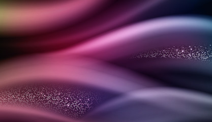 Fototapete - Vector Mystical Purple Background. Smoke Steam, Cloud Flow, Fluid with Glitters