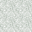 © timonko - Vector seamless pattern and abstract background with green leaves for organic and healthy food packaging, natural eco cosmetics and vegan products