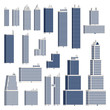 © kenshi991 - Buildings and skyscrapers set. Vector.