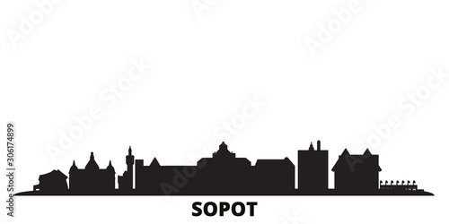 Dekoracja na wymiar  polska-sopot-panorame-miasta-na-bialym-tle-ilustracji-wektorowych-polska-sopot-pejzaz-podrozy-z