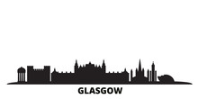 Scotland, Glasgow City City Skyline Isolated Vector Illustration. Scotland, Glasgow City Travel Cityscape With Landmarks