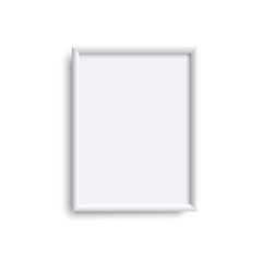 Wall Mural - blank vertical picture frame, realistic white vertical picture frame, a4