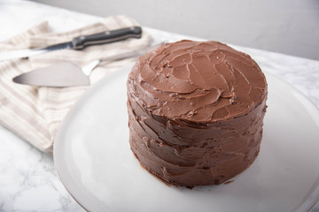 Sticker - american traditional chocolate cake coated with icing