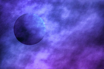 Wall Mural - stars, planet and galaxy in cosmos universe, space and time travel science background