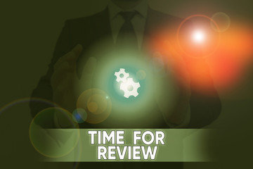 Wall Mural - word writing text time for review. business photo showcasing evaluation feedback moment perforanalys
