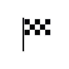 Wall Mural - flag race icon,finishing flags. flat vector icon. simple black symbol on white background