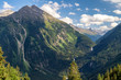 Scenic mountain nature along the Gerlos Alpine Road, Austria