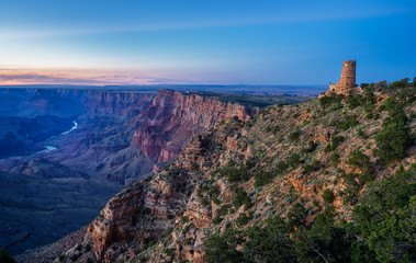 Wall Mural - Sunset Desert View Watchtower - Grand Canyon National Park