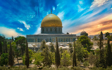 Al-Aqsa (Al-Qibli) Mosque In Jerusalem Under An Amazing Sky