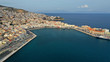 © aerial-drone - Aerial drone photo of picturesque port of Syros or Siros island main town of Ermoupolis, Cyclades, Greece