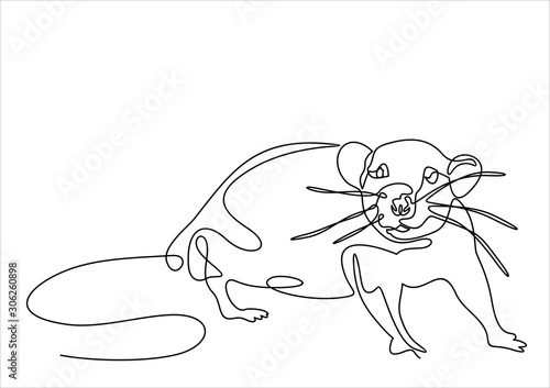 Rat Continuous Line Rat Year 2020 One Single Line Drawing 2020 Year Sign Buy This Stock Vector And Explore Similar Vectors At Adobe Stock Adobe Stock