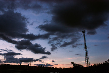 sunset over the sky time lapse