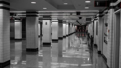 Wall Mural - empty subway corridor