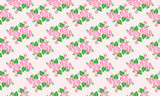 Fototapeta Perspektywa 3d - Style floral pattern background, pink rose flower art.