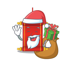 Canvas Print - Santa with gift chinese scrolls Cartoon character design