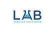 lab science technology logo design	