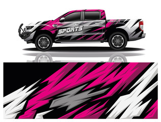 truck car decal wrap design vector