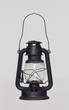 old rusty kerosene black lamp isoleted on white