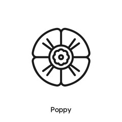 Poppy icon vector. Poppy icon vector symbol illustration. Modern simple vector icon for your design. Flower icon vector	