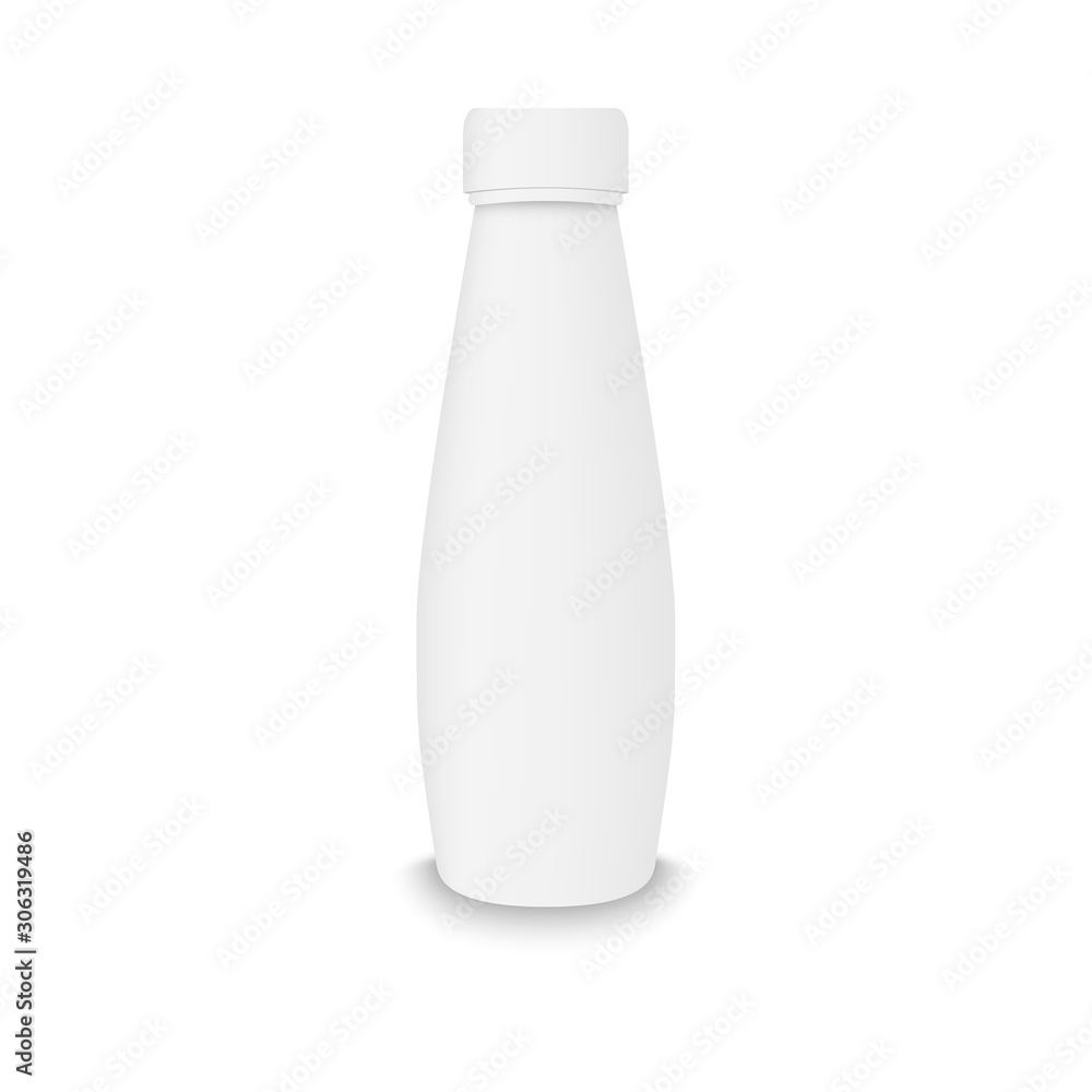 3d mockup of plastic realistic bottle. Vector packaging mockup template ...