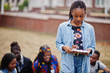 © AS Photo Family - Group of five african college students spending time together on campus at university yard. Black afro friends studying. Education theme.