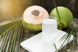 Fototapeta Zwierzęta - Coconut juice,Drink coconut water