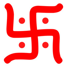 Red Hindu Swastika Symbol