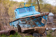 Old Rusty Motor Boat