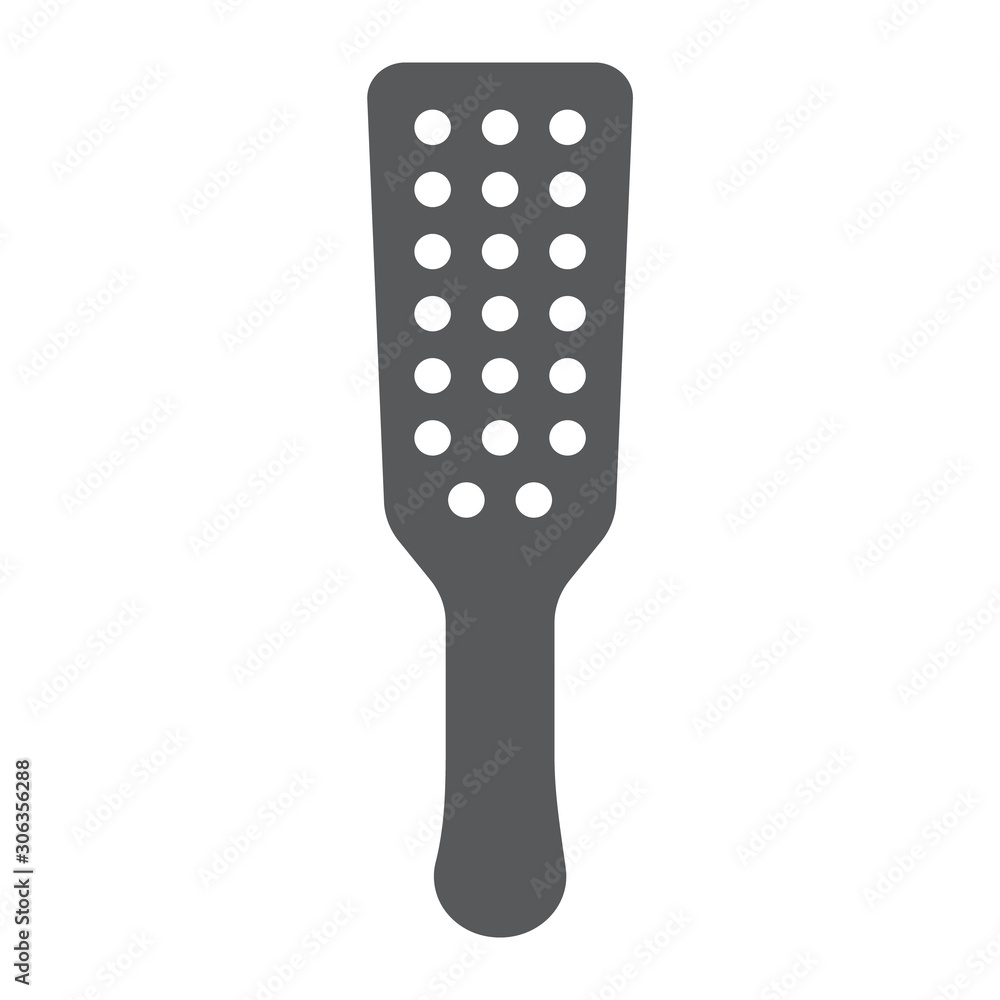 Sex spanking paddle glyph icon, sex toy and adult, bdsm sign, vector  graphics, a solid pattern on a white background, eps 10. Stock Vector