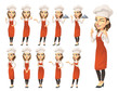 Female Chef Character Set