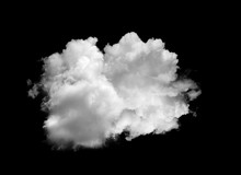  Clouds Or Smoke Isolated On Black Background