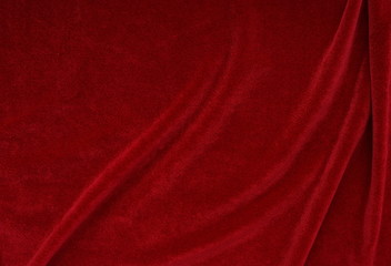 Wall Mural - velvet texture red color background, expensive luxury fabric,  wallpaper. Christmas backdrop. copy space