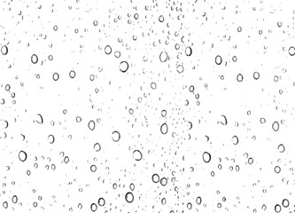 Canvas Print - Small water drops texture vector. Rainy window overlay texture. Rain on glass background. Abstract halftone textured effect. Vector Illustration. EPS10.