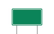 © M-KOS - road sign green in flat style, vector