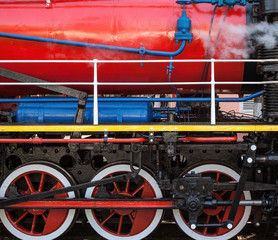 Wall Mural - Running gear of the old steam locomotive