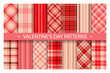 © SolaruS - Plaid pattern seamless ornate. Set valentines day vector background. Fabric texture collection.