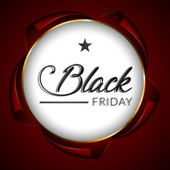 Sticker - Elegant black friday poster with text - Vector