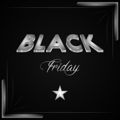 Sticker - Elegant black friday poster with text - Vector