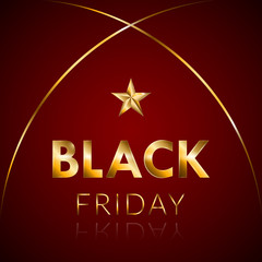 Sticker - Elegant black friday poster with text - Vector