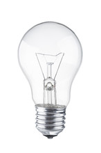 Light Bulb Close Up On White Background