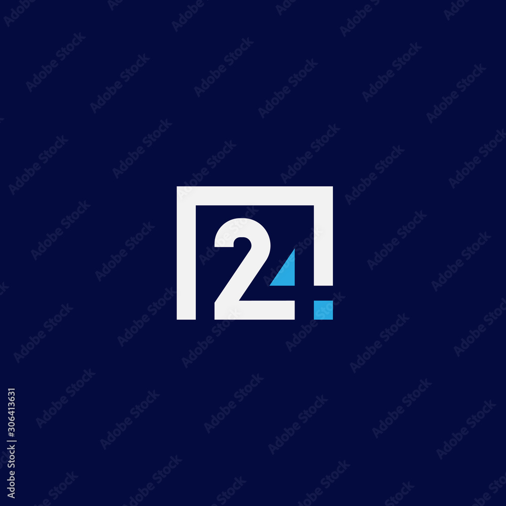 24 logo - obrazy, fototapety, plakaty 