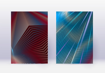 Cover design template set. Abstract lines modern b