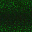 Green matrix abstract background with programming binary code. Vector illustration with number in modern style.