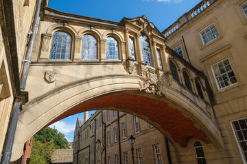 Canvas Print - The Bridge of Sighs at the city of Oxford in England